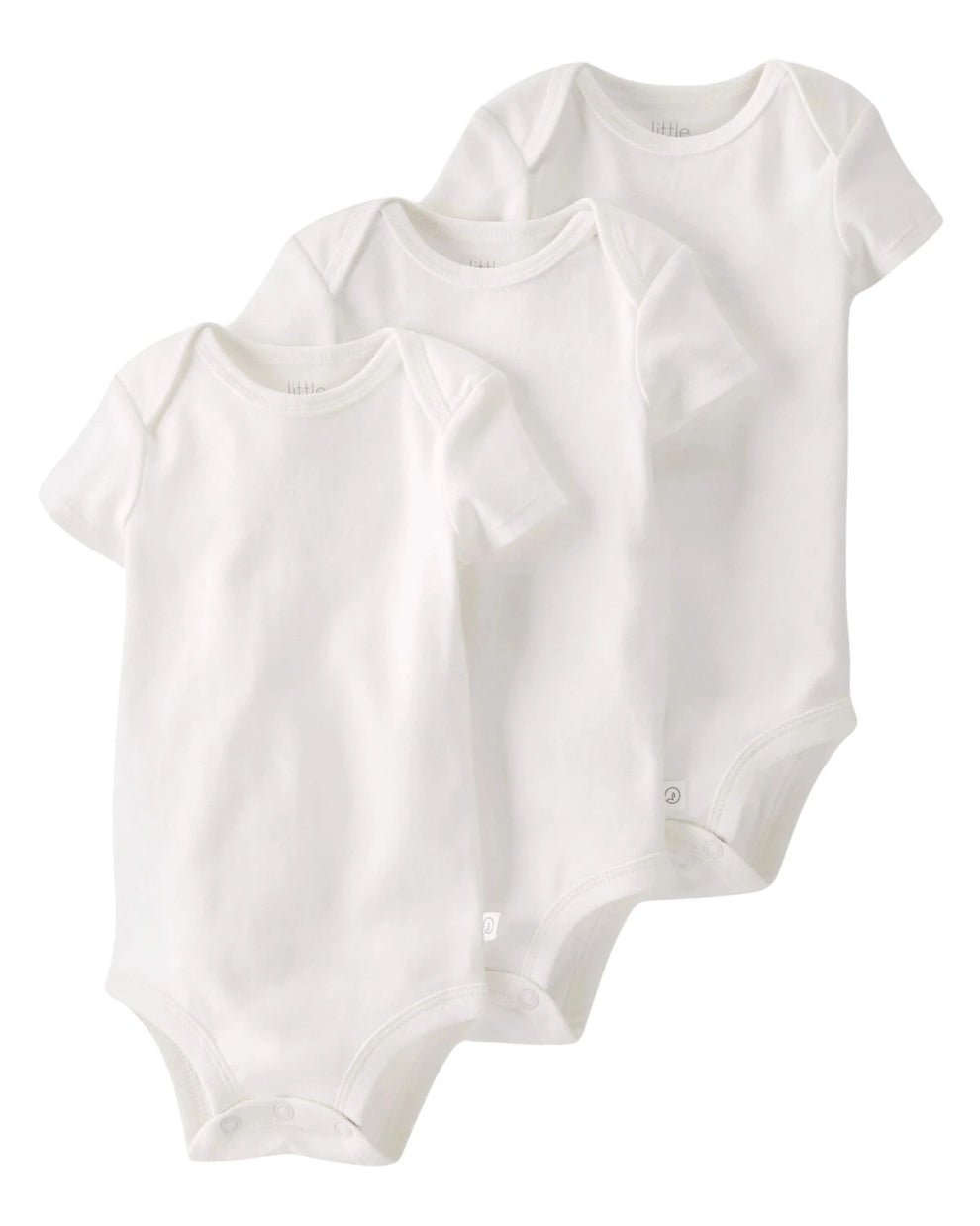 White Cotton Bodysuit 3-Pack