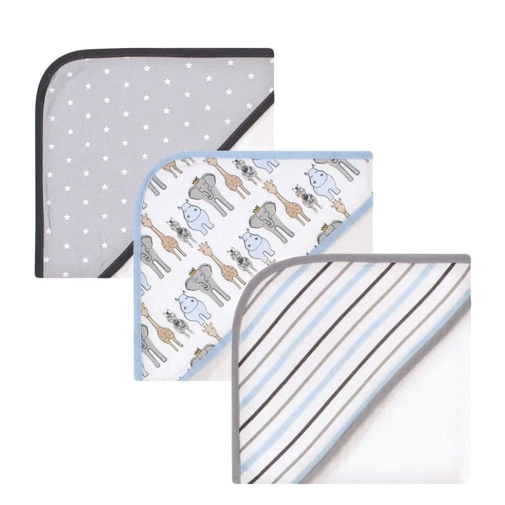 Hudson Baby 3-Pack Knit Terry Hooded Towels – Outer Space