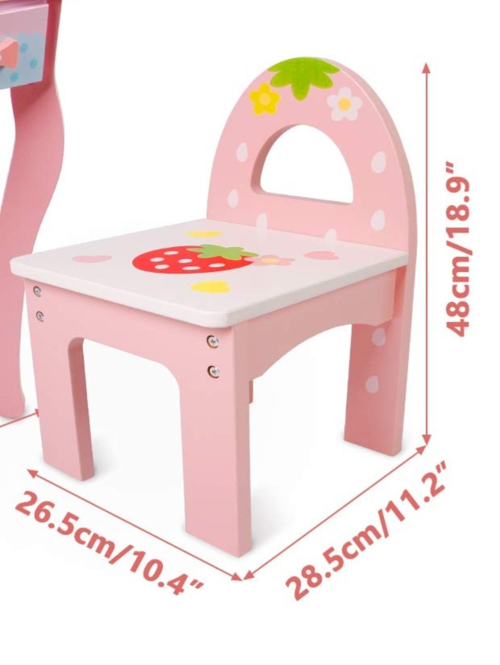Sweet Strawberry Wooden Toddler Chair