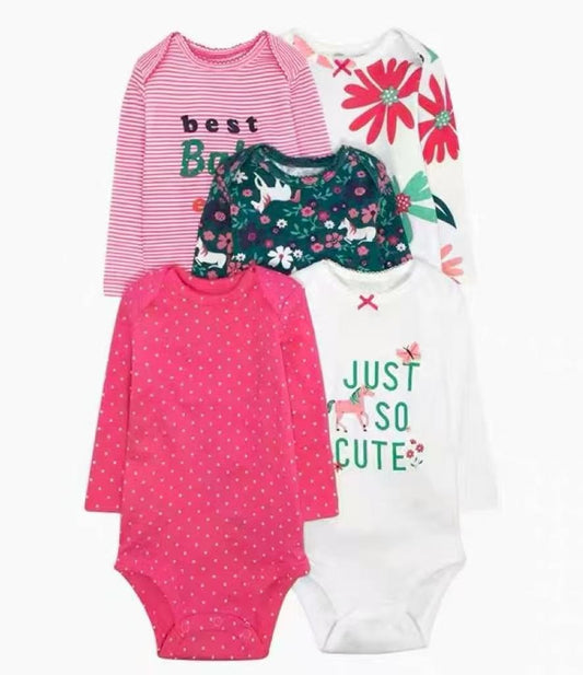 Soft Cotton Long-Sleeve Bodysuit Set