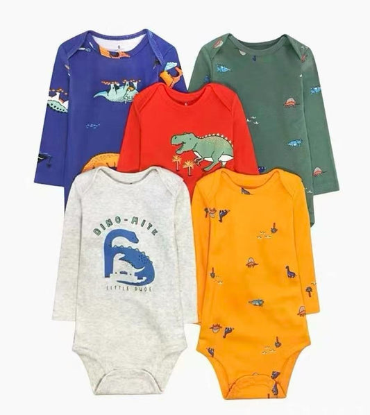 Soft Cotton Long-Sleeve Bodysuit Set