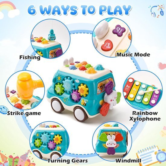 Kids Activity &amp; Learners Car 6in1