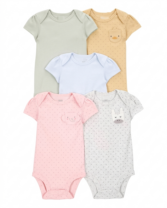Cotton Baby Bodysuit Set