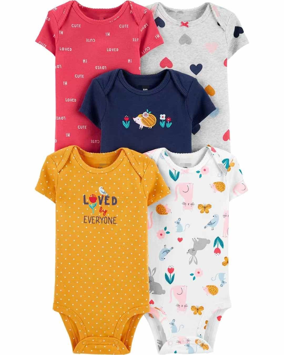 Cotton Baby Bodysuit Set
