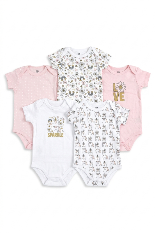 Cotton Baby Bodysuit Set