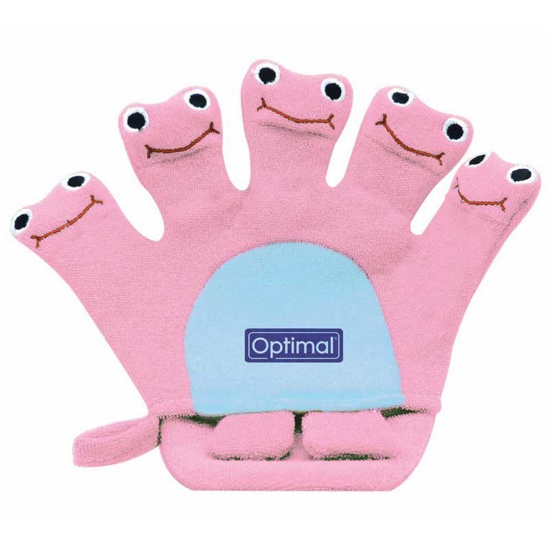 Optimal 0m+ Cute Puppets Hand Glove Baby Bath Sponge Pink