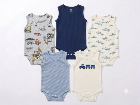 Cotton Baby Bodysuit Set