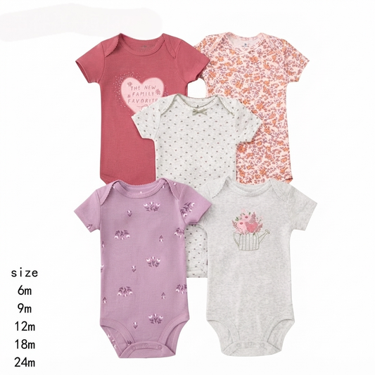 Cotton Baby Bodysuit Set
