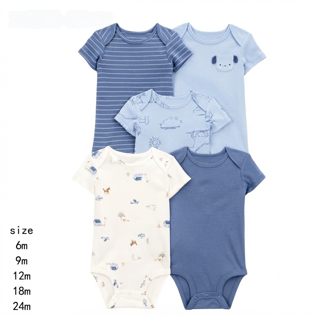 Cotton Baby Bodysuit Set