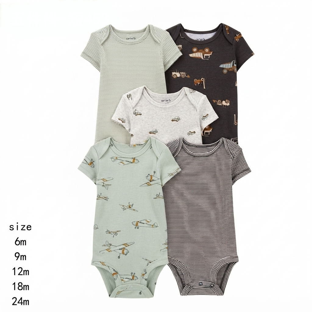 Cotton Baby Bodysuit Set