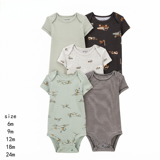 Cotton Baby Bodysuit Set