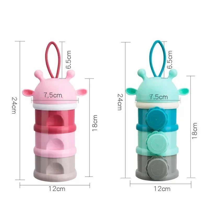 Portable Multi-Layer Baby Formula &amp; Snack Dispenser