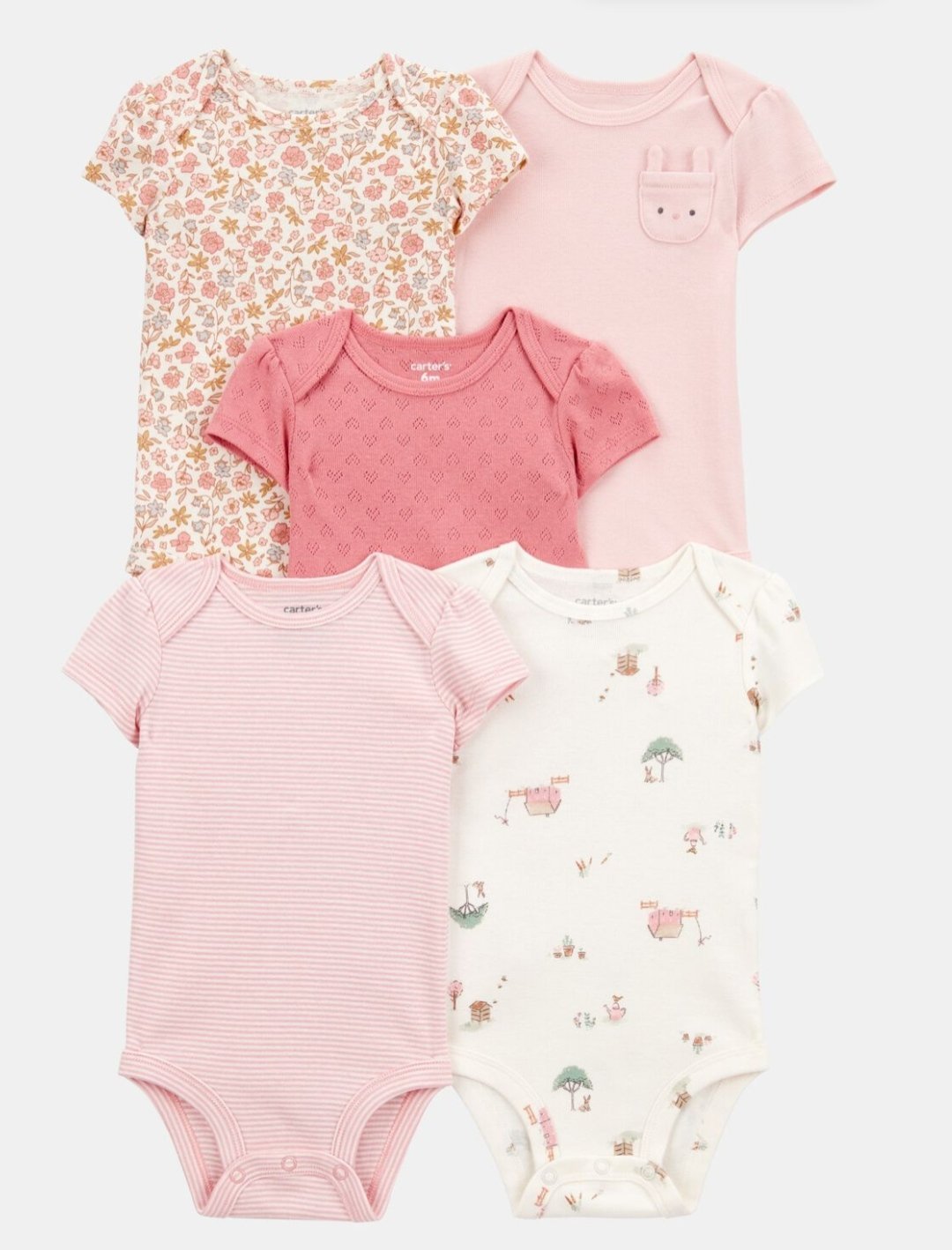 Cotton Baby Bodysuit Set
