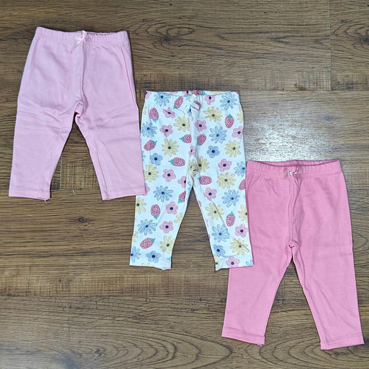3-Piece Baby Cotton Leggings Set