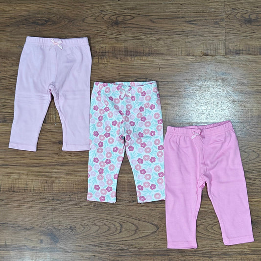 3-Piece Baby Cotton Leggings Set