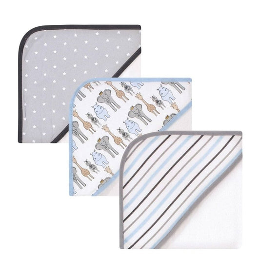 Hudson Baby 3-Pack Knit Terry Hooded Towels – Outer Space