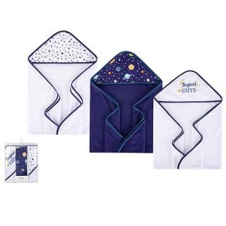 Hudson Baby 3-Pack Knit Terry Hooded Towels – Outer Space