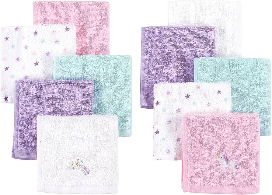 Hudson Bab10-Pack Super Soft Cotton Washcloths – Unicorn