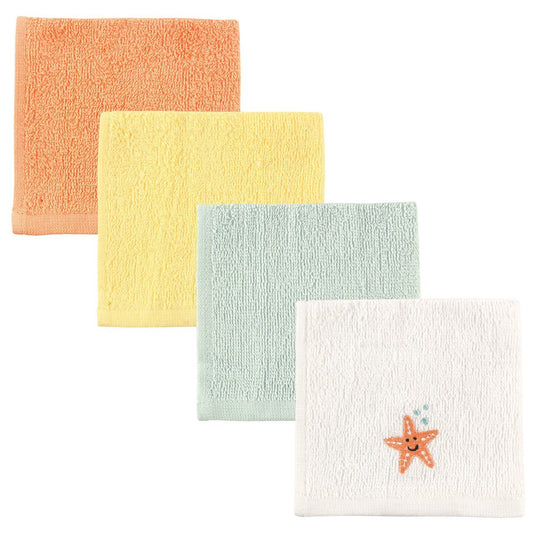 Hudson Baby 4-Pack Terry Washcloths – Sea Characters