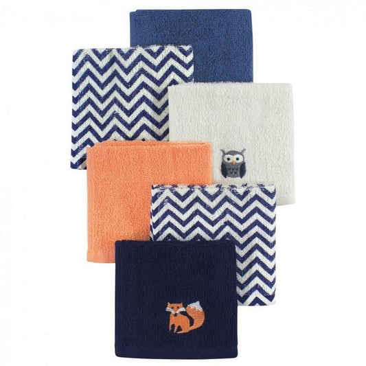 -Pack Woven Terry Washcloths - Forest Friends