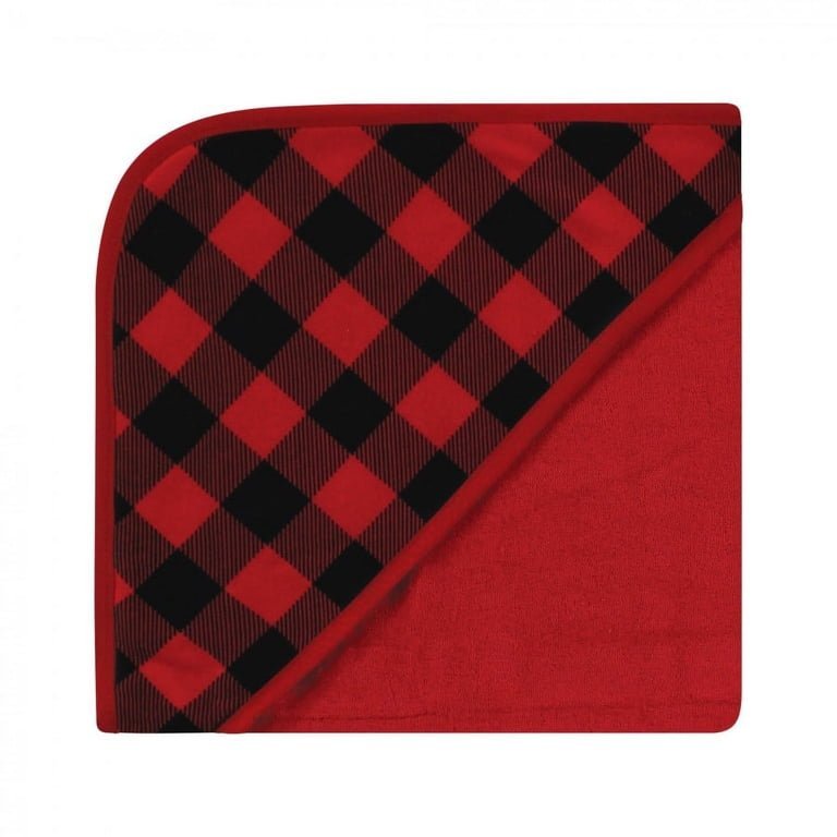 Hudson Baby Infant Boy Cotton Rich Hooded Towels, Black Moose, One Size