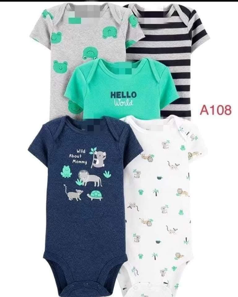 Carter’s 5-Pack Baby Boy  Short-Sleeve Bodysuits