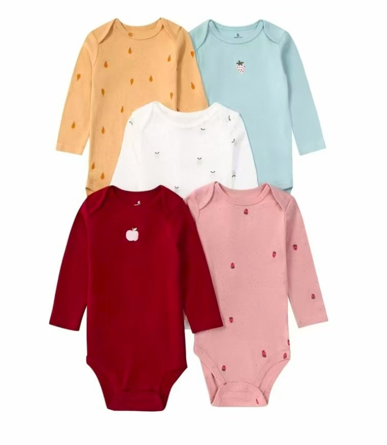 Soft Cotton Long-Sleeve Bodysuit Set
