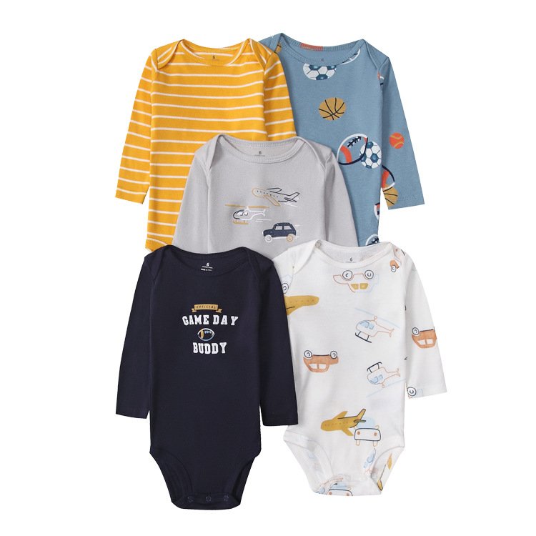 Soft Cotton Long-Sleeve Bodysuit Set